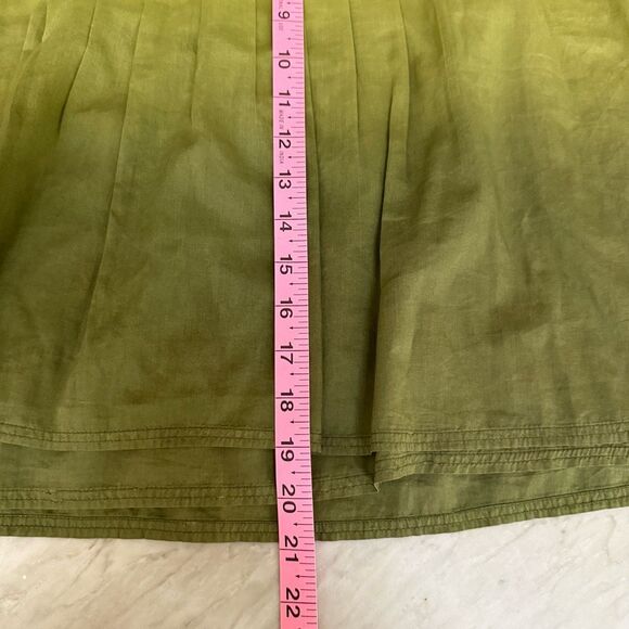 ATHLETA Skirt Ombre Dip Dye Pleated 100% Cotton Mini A-Line Side Zip Lined Sz 12 - Picture 5 of 5